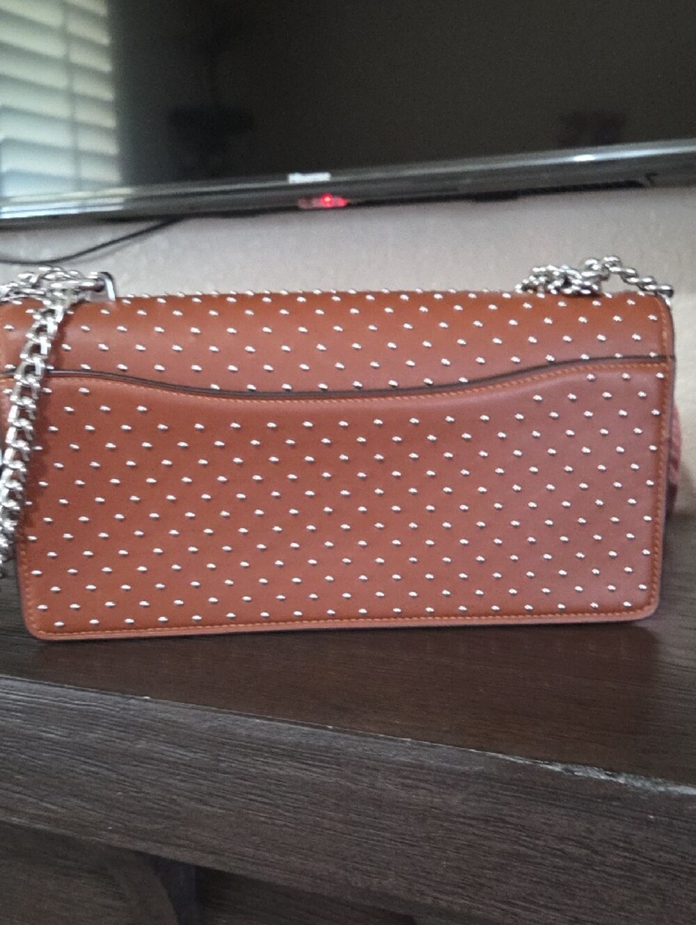 Coach Klare With Rivets Leather Studded Envelope Crossbody Bag - Picture 3 of 7